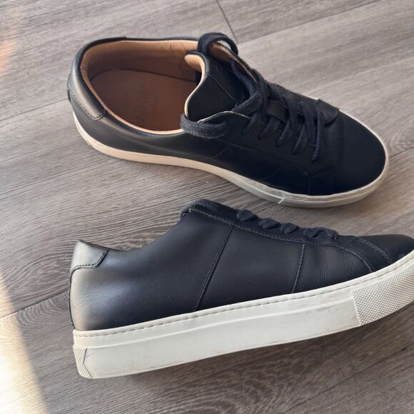 Greats Royale Nero Black Leather Sneakers Made In Italy Unisex US Size 8 EUR 38 - Picture 11 of 14